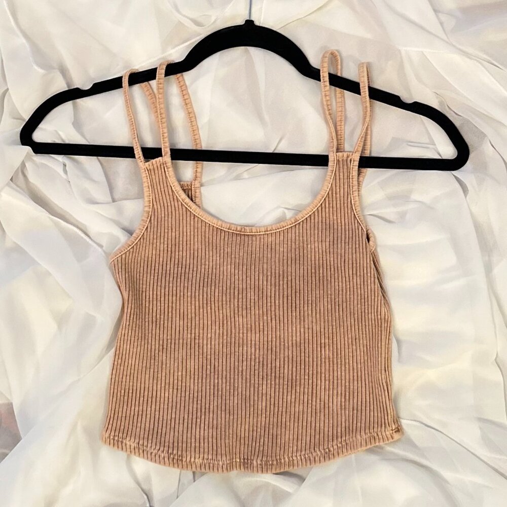 Double Strap Crop Tank Top